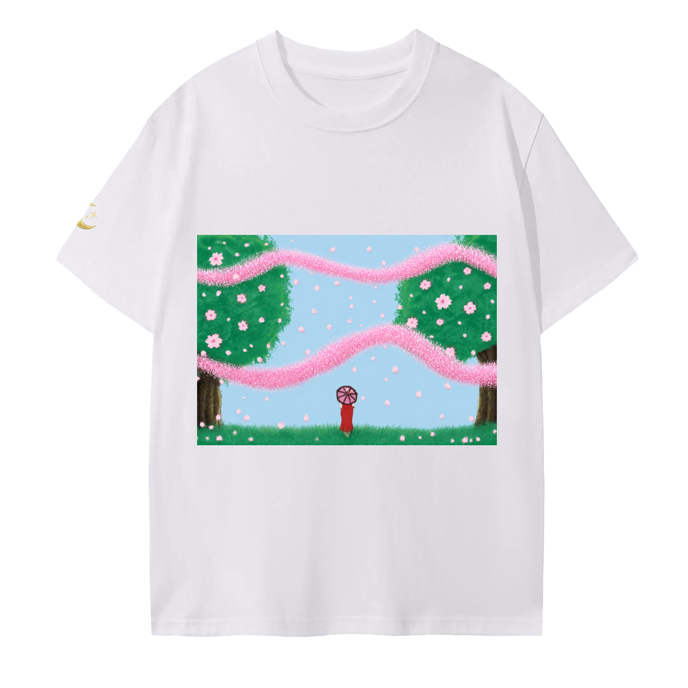 sakura,cherryblossom,blossom,shirt,wind,breeze,trees,umbrella,lady,dress,red,glitter,pink,3d