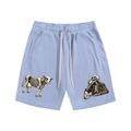 funny,bones,skeleton,cow,milk,bar,cowboy,drinks,drink,drinking,humour,silly,shorts,casual,drawstring,pockets